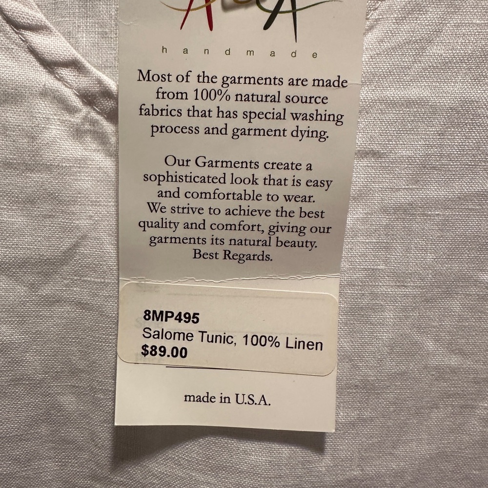 Women’s White Linen Tunic - Picture 4 of 4